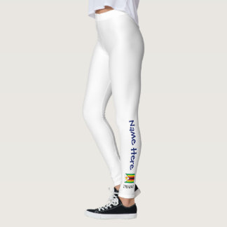 Zimbábue e Leggings da Bandeira do Zimbábue com o