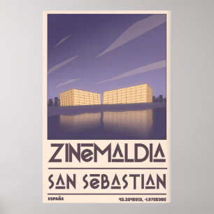 Zinemaldia San Sebastian Impressão - Estilo Vintag