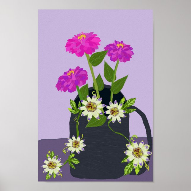 Zinnia e Poster de maracujá (Frente)