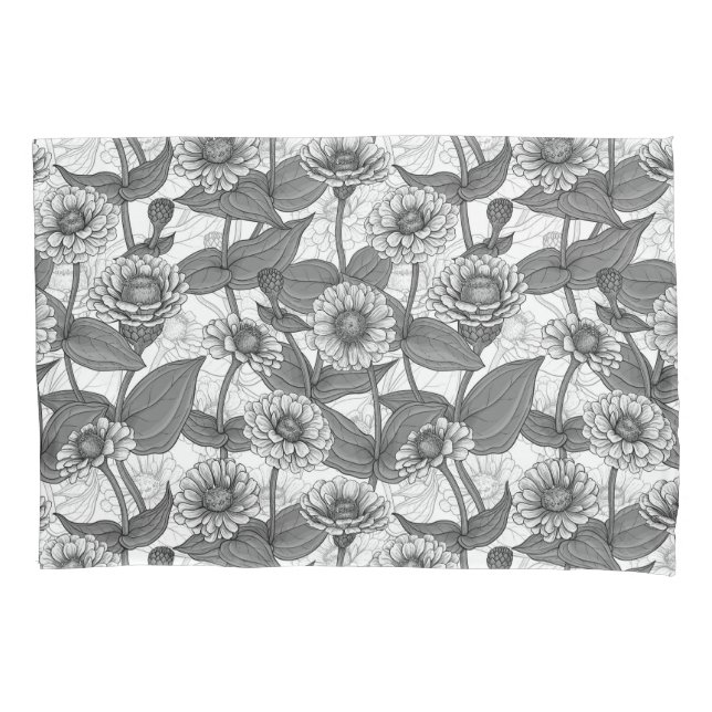 Zinnias, monocônimo de branco (Frente-Esquerda)