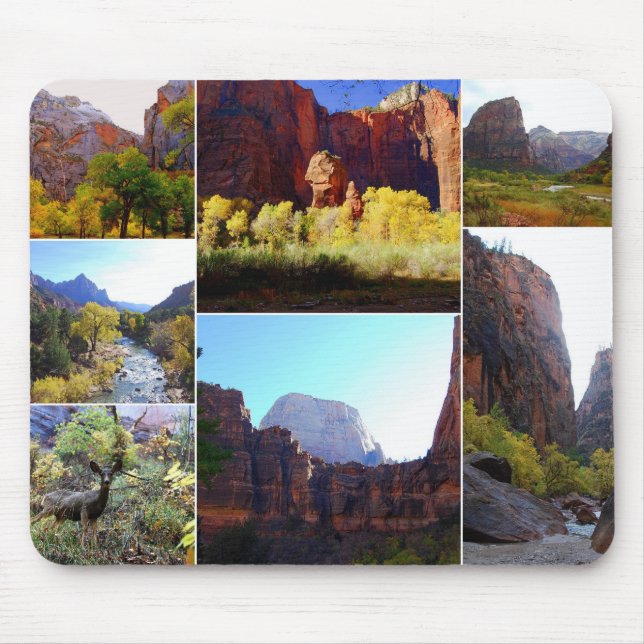 Zion National Park Collage Mousepad (Frente)