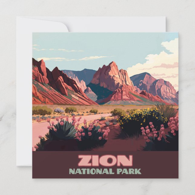 Zion National Park Montanhas Utah Vintage (Frente)