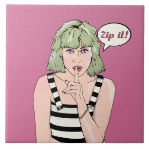 Zip-it com estilo de banda desenhada poster