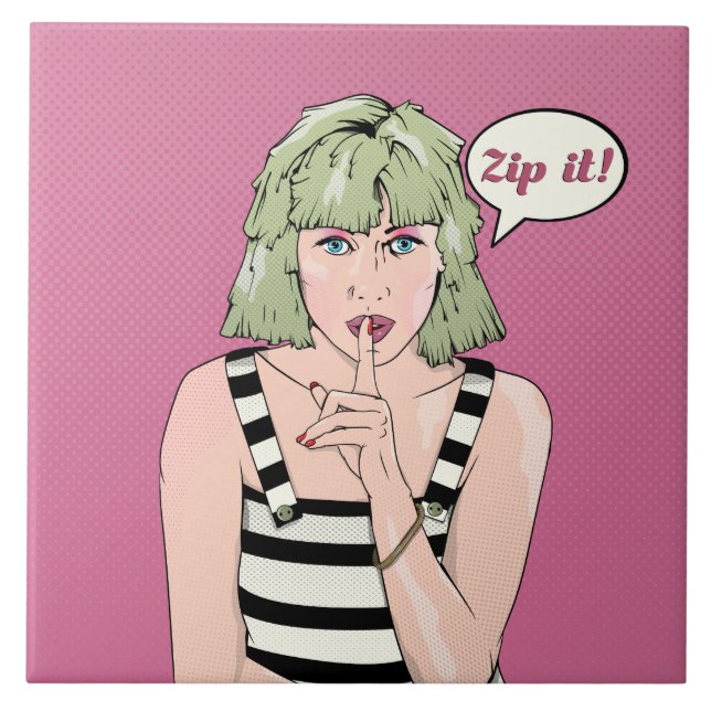 Zip-it com estilo de banda desenhada poster (Frente)