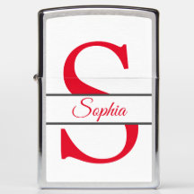 Zippo Lighter CUSTNAME "SOPHIA" IN RED