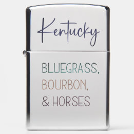 Zippo Lighter - Kentucky Bluegrass, Bourbon, Horse