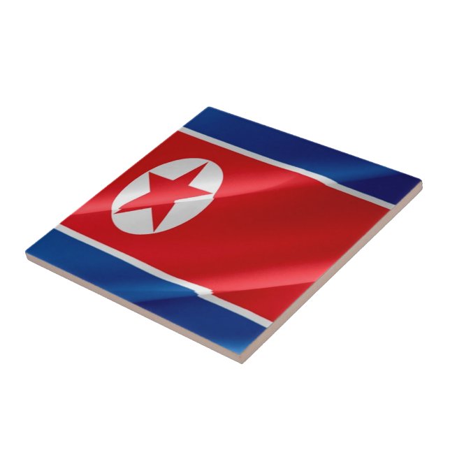 zKP002 FLAG Norte-Coreano a acenar (Lateral)