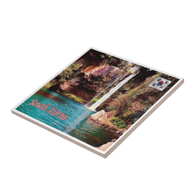 zKR009 Waterfall JEJU ISLAND, Coreia do Sul, frigo (Lateral)