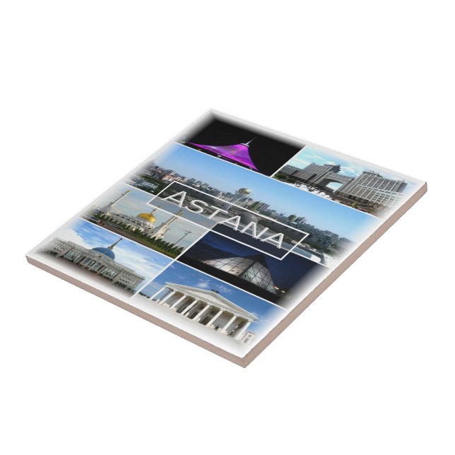 zKZ004 Mosaico de ASTANA, Cazaquistão, Ásia, (Lateral)