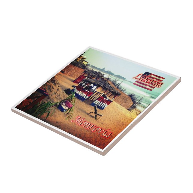 zLR003 MONROVIA, Beach, Libéria, África, (Lateral)