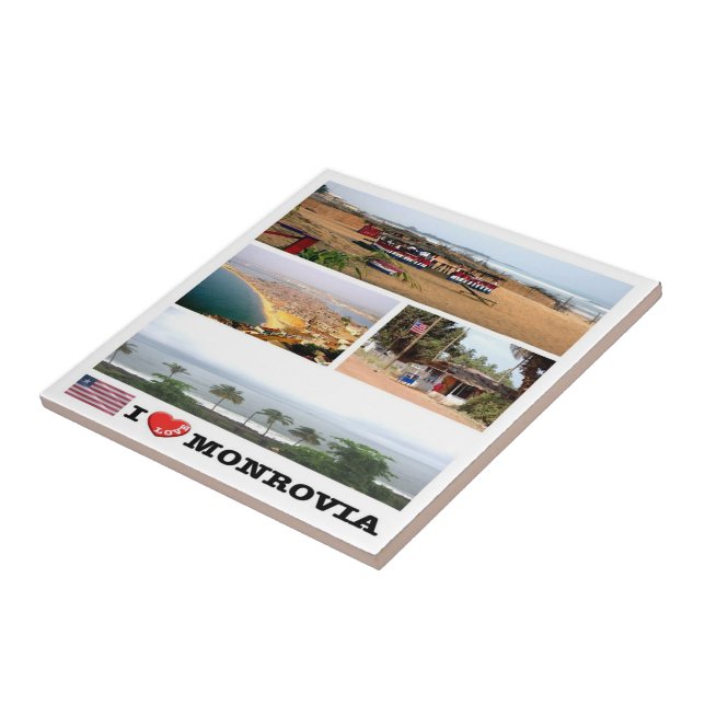 zLR008 MONROVIA I Love, Mosaico, Libéria, (Lateral)