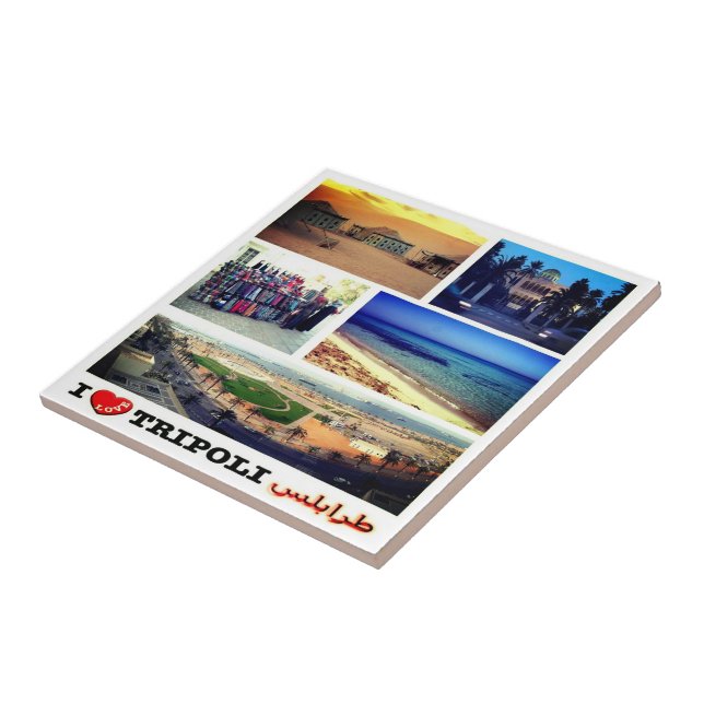 zLY016 TRIPOLI Love, Mosaic, Líbia (Lateral)