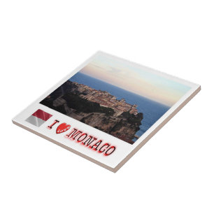 zMC024 VILLE MONACO wiew e "I LOVE",