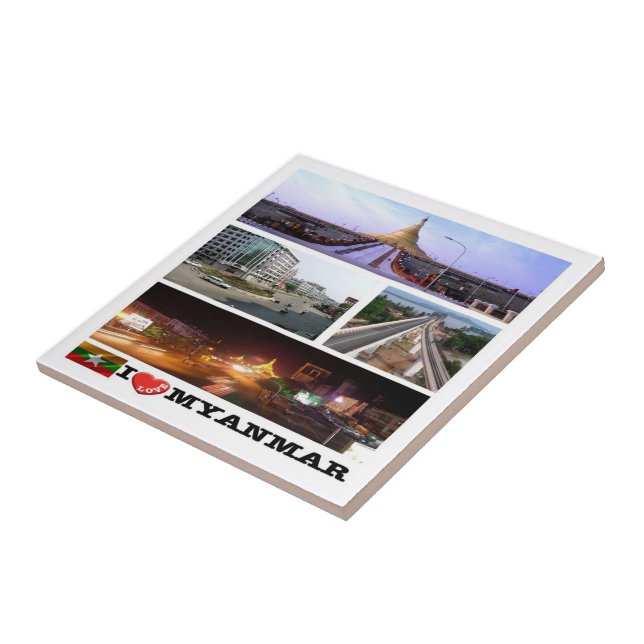 zMM005 eu amo MYANMAR, Burna, Ásia, (Lateral)