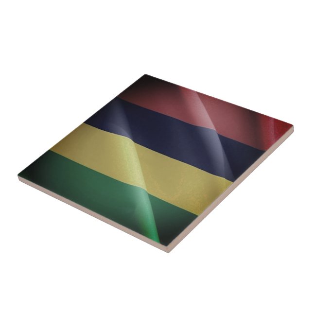zMU002 MAURITIUS, Waving Flag, África, (Lateral)