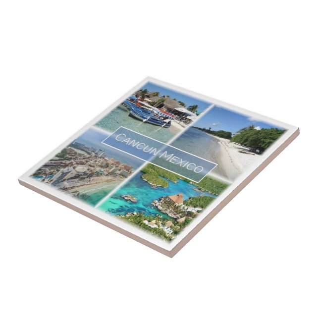 zMX003 CANCUN, Mosaico, México, América, (Lateral)