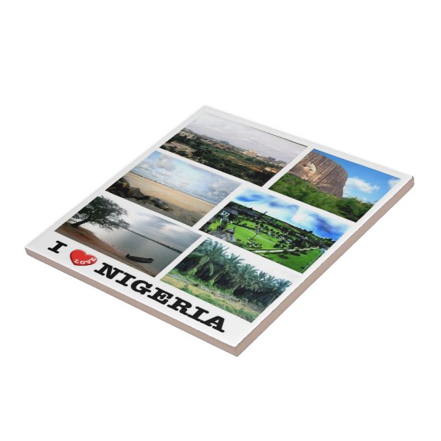 zNG011 NIGERIA I Love, Mosaic, África, (Lateral)
