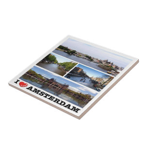 zNL014 AMSTERDAM "I Love", colagem, Fridge