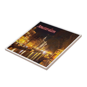 zNL018 AMSTERDAM — noite paisagística, Holanda,