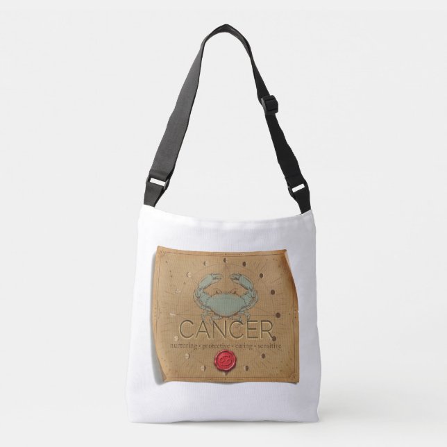 Zodiac - Cancer - Cross Body Tote Bag (Frente)
