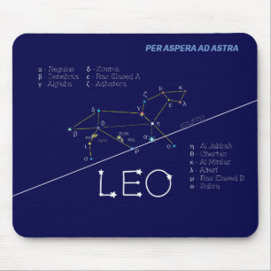 Zodiac Constelação Leo Mouse Pad