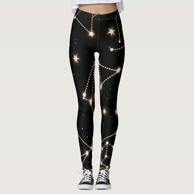 Zodiac Constelações Leggings (Frente)