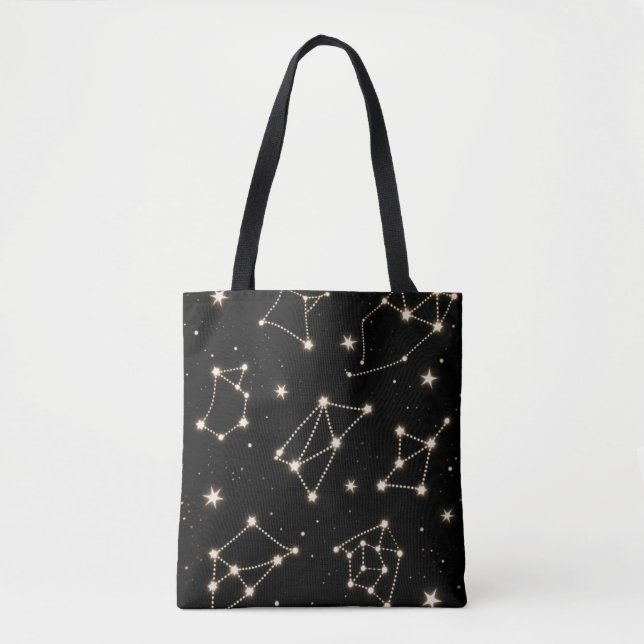 Zodiac Constellations Padrão tote bag (Frente)