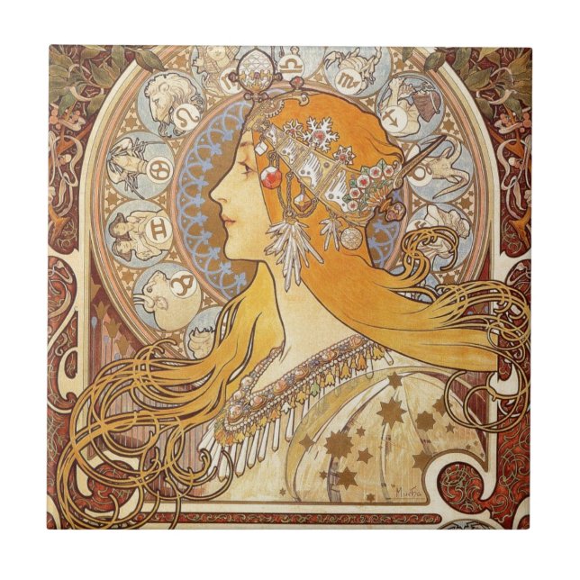 Zodiac por Alphonse Mucha (Frente)