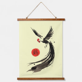 zodiac rooster ink art sumi-e