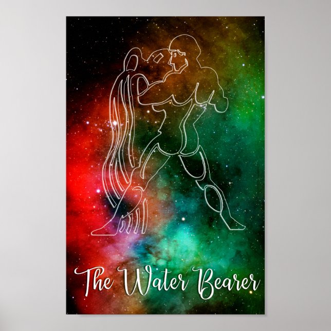 Zodíaco: Aquário "O Portador de Água" Poster (Frente)