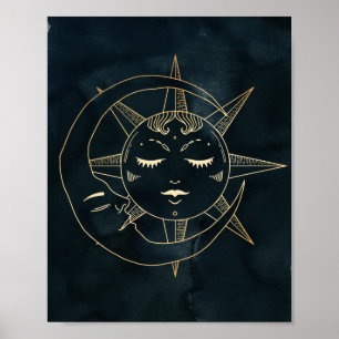 Zodíaco, Astrologia, Estrelas do Sol da Lua Poster