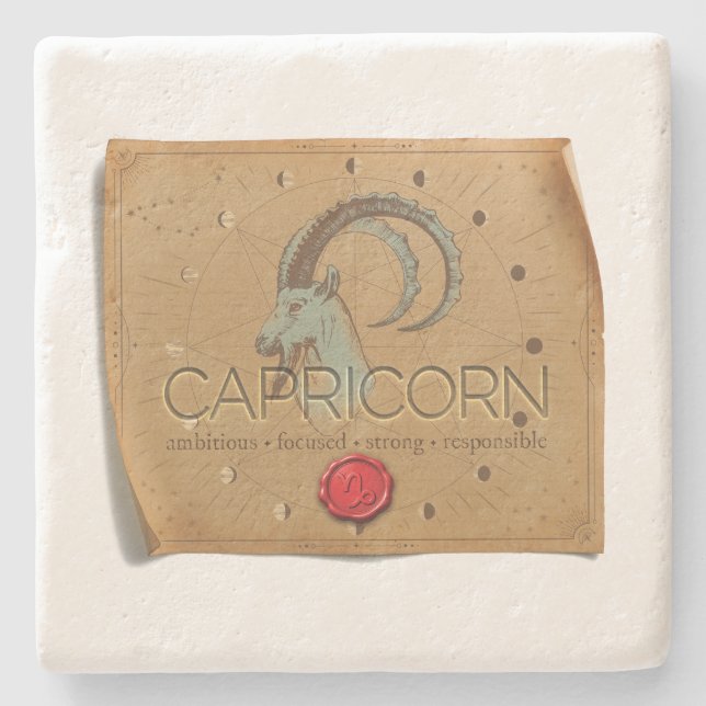 Zodíaco - Capricórnio - Porta-copos (Frente)