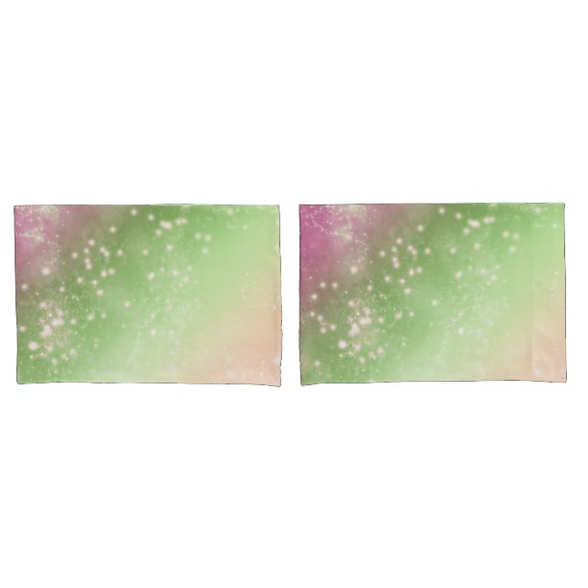 Zodíaco: Design de Espaço Rosa e Verde (Frente - conjunto)