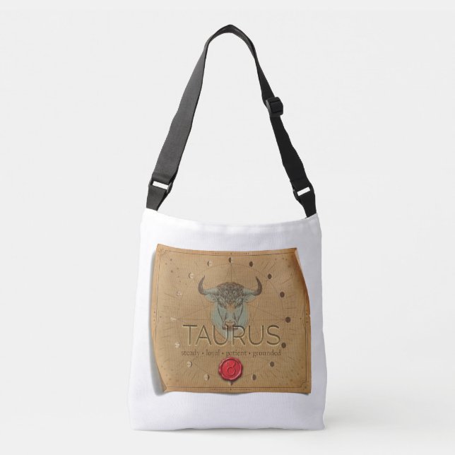 Zodíaco - Touro - Bolsa Tote transversal (Frente)