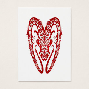 Zodíaco vermelho intrincado do Aries no branco
