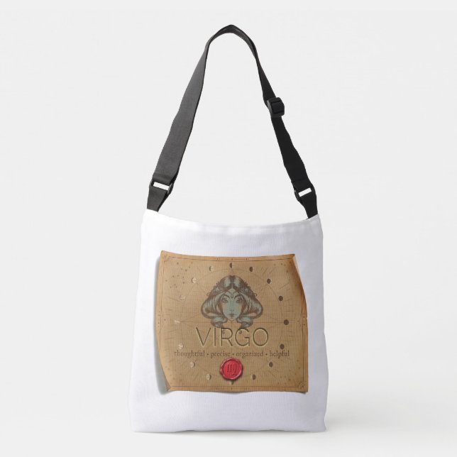Zodíaco - Virgem - Bolsa Tote transversal (Frente)