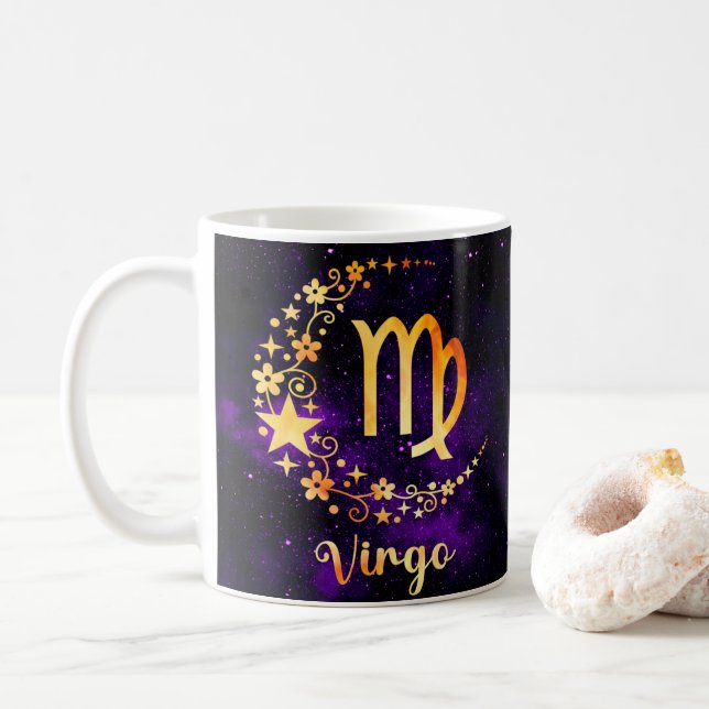 Zodiodócópio Virgo Design Café Xícara (Com Donut)
