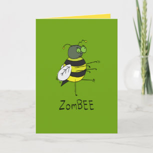 ZomBEE - Cartão de Boas Festas de Abelha Zumbi Eng