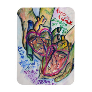 Zombie ama poema retrata os ímãs personalizados