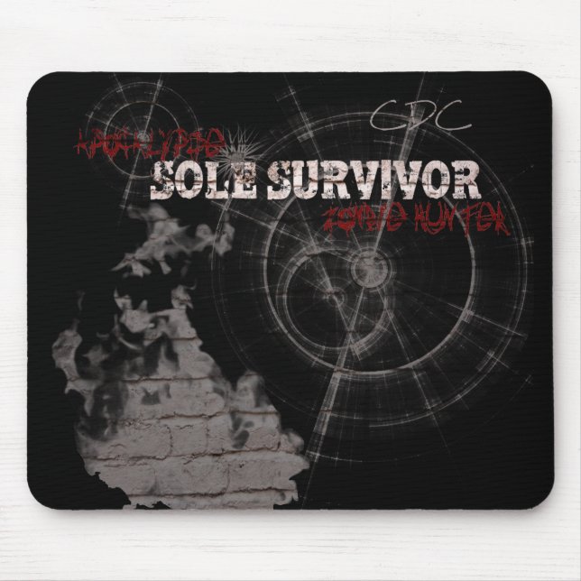 Zombie Apocalypse Sole Survivente Mouse Pad (Frente)