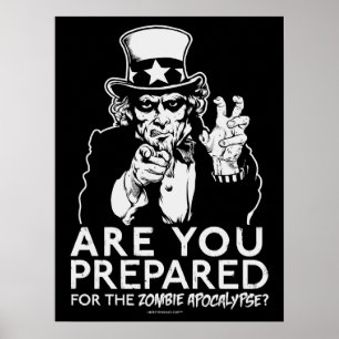 Zombie Apocalypse Tio Sam Poster