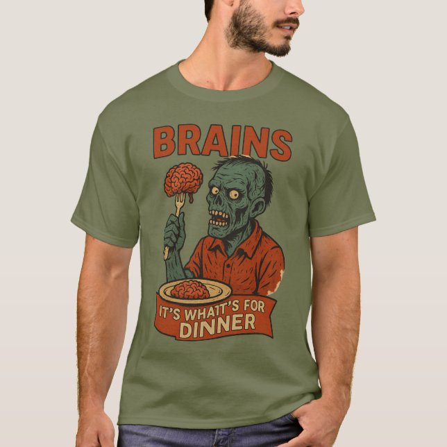 Zombie Engraçado, Camisa do Dia das Bruxas (Frente)