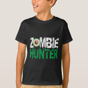Zombie Hunter Halloween Traga Uma Camisa Cuja Arma