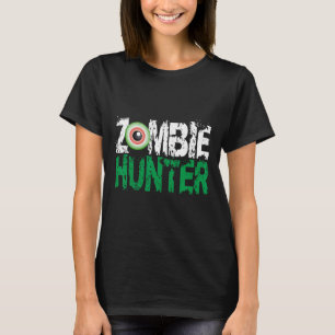 Zombie Hunter Halloween Traga Uma Camisa Cuja Arma