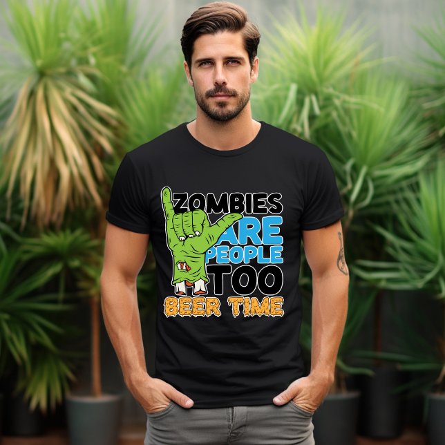 Zombie são Pessoas para Camiseta do Tempo da Cerve (Criador carregado)