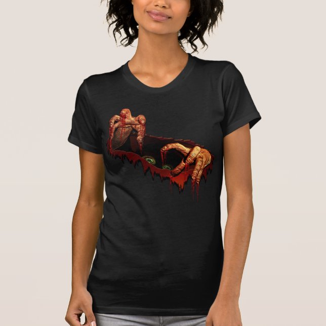 Zombie Shirt Halloween Costume Scary Tops (Frente)