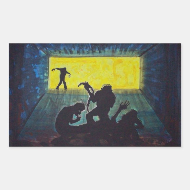 Zombie Silhouket, adesivos de horror da arte escur (Frente)