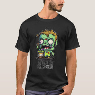 Zombies comem camiseta do cérebro