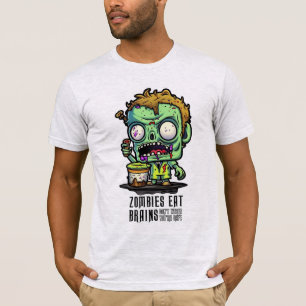 Zombies comem camiseta do cérebro