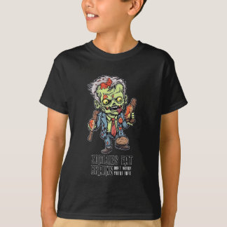 Zombies comem camiseta do cérebro